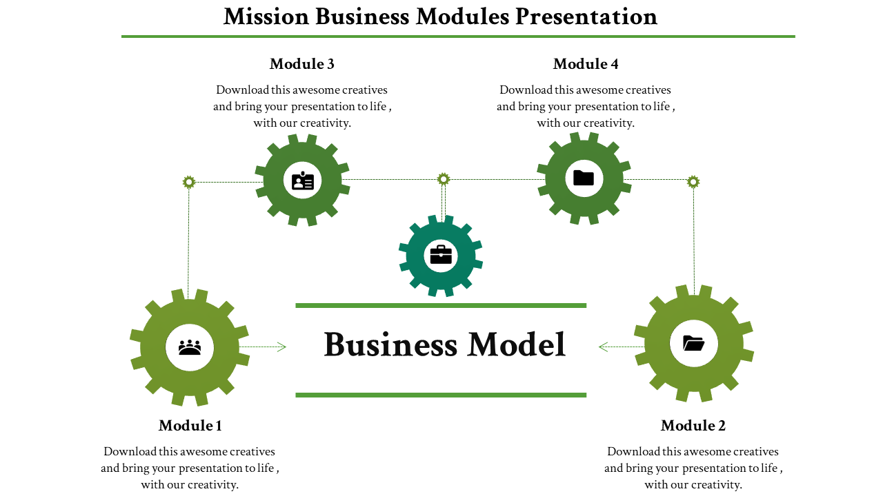Free - Creative Business Model Presentation Template